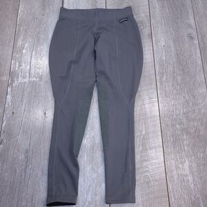 Kerrits Riding Tights Womens Size Small Gray Knee Patch Equestrian Stretch Pant